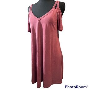 Socialite Cordovan Cold shoulder knit dress Nordstrom